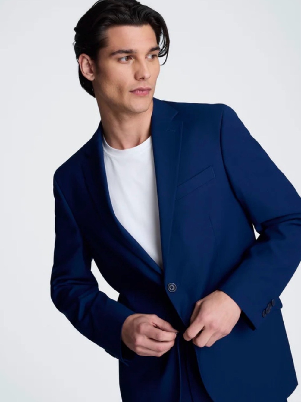 Kenneth Cole Reaction Deep Navy Single-Breasted Blazer